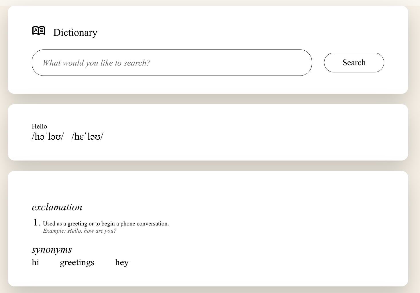 Dictionary App preview