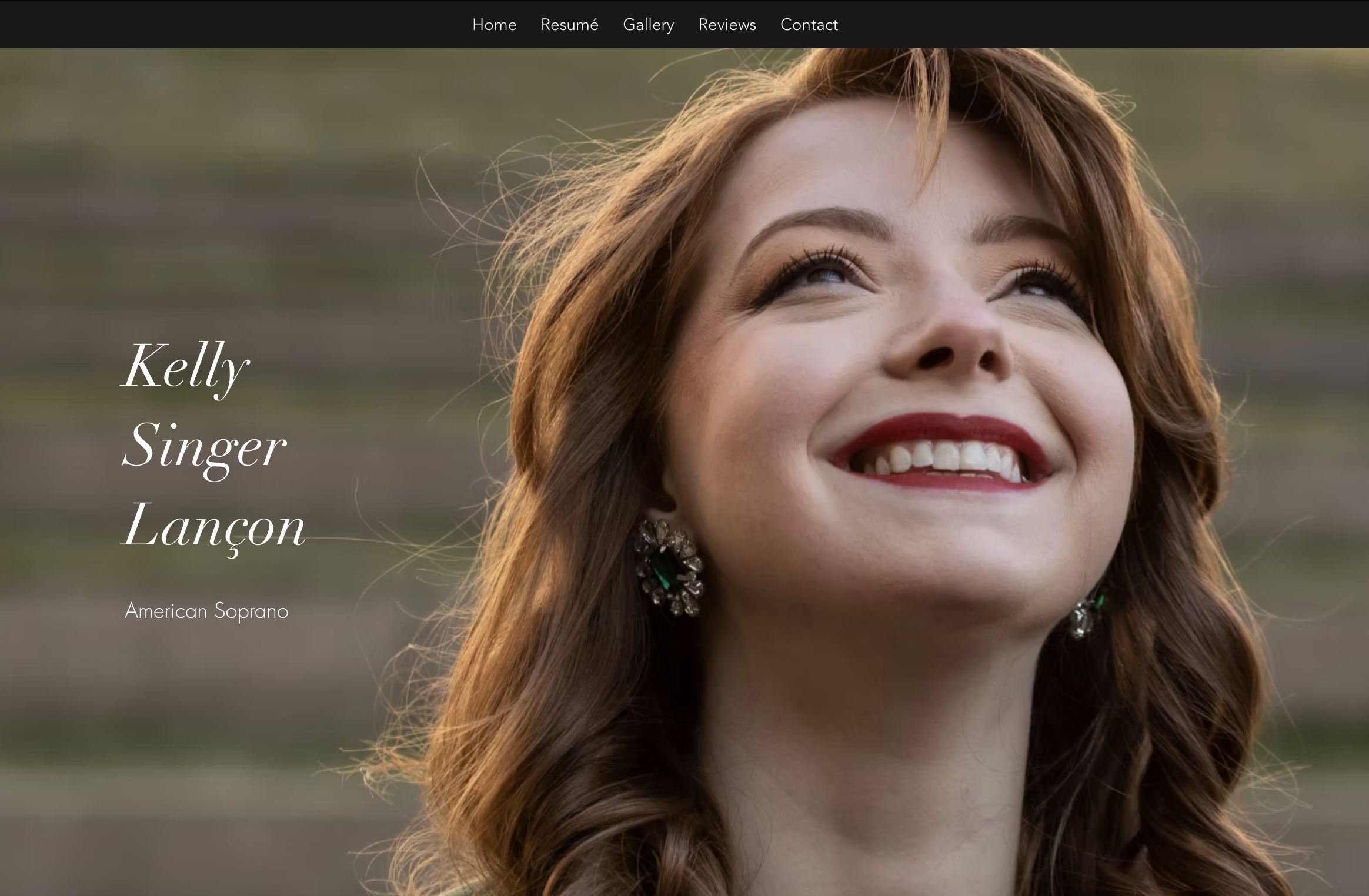 KellyIsASinger website preview